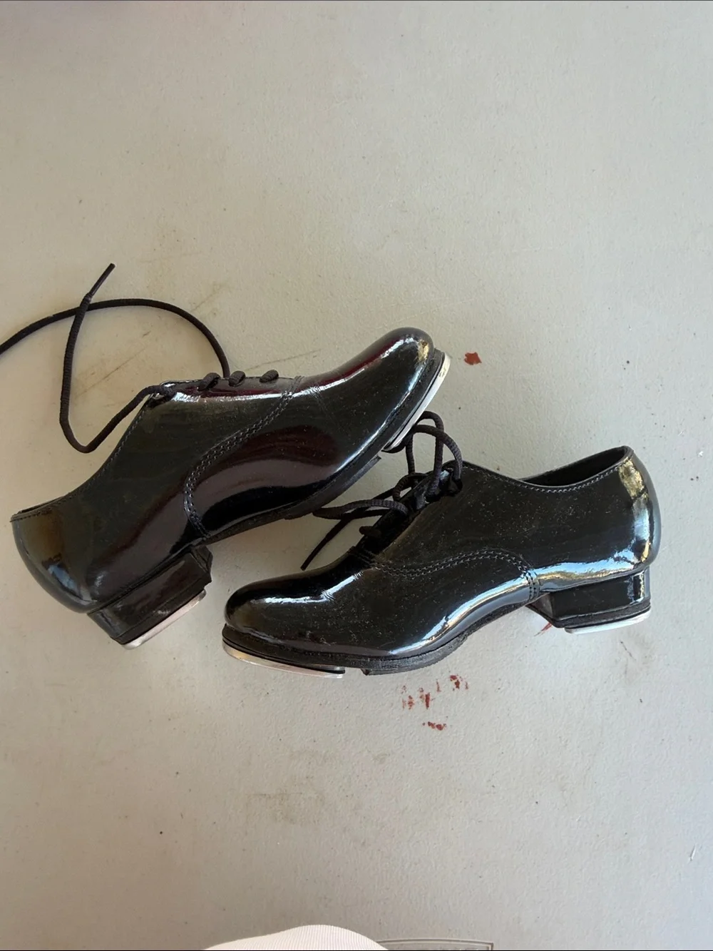 Capezio Mary Jane Patent Lace-Up Tap Shoes